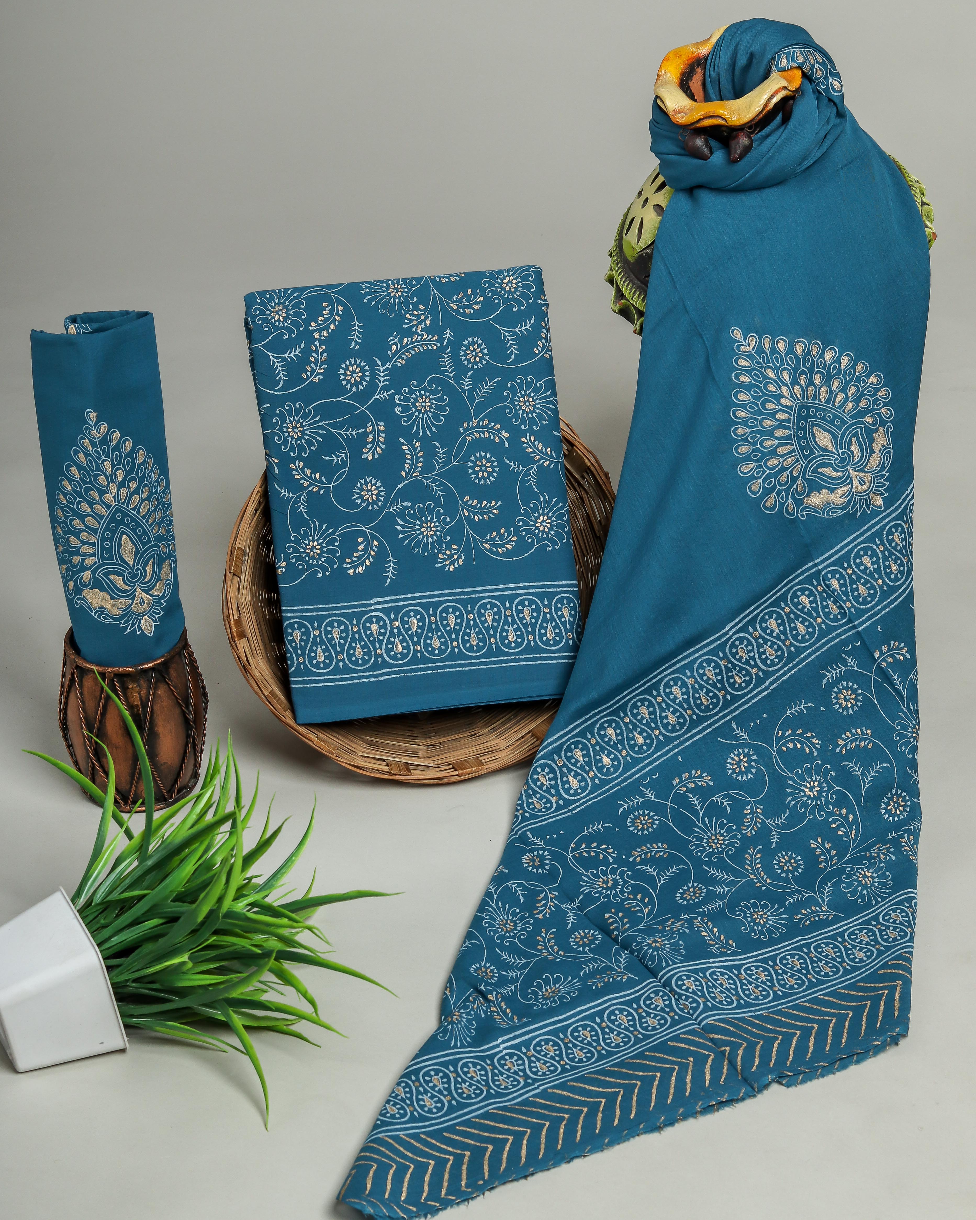 Cotton suits with dupatta clearance online